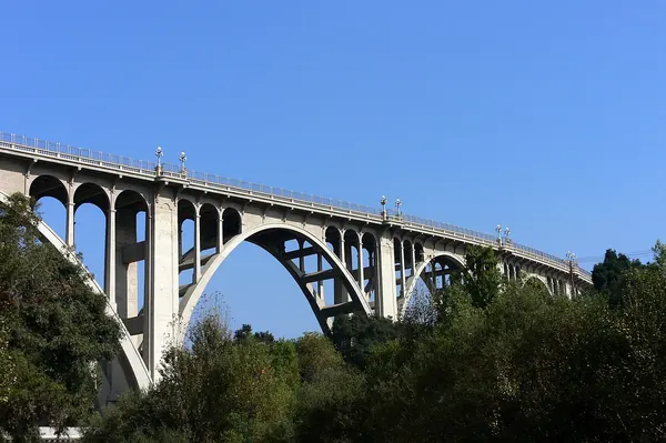 The Colorado Street Bridge arching over the Arroyo Seco in Pasadena, California
